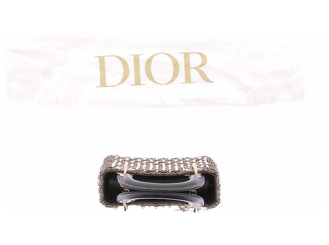 Christian Dior Borsa Lady Dior con strass Nero - vista 8