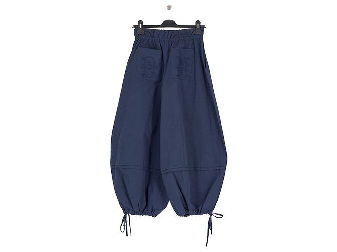 Autre Marque Pantalones de algodón azul marino - vista 4