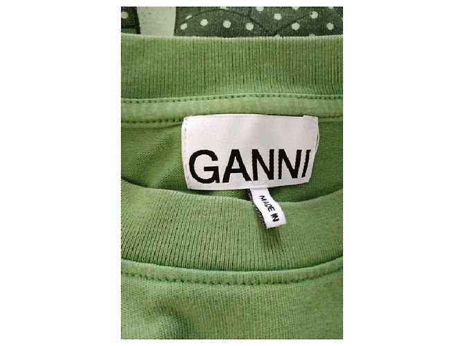 Ganni Strickpullover aus Baumwolle in Grün - Ansicht 7