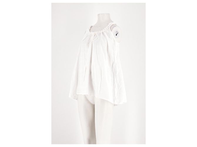 Autre Marque Top de algodón blanco COLLUSION XS - vista 4
