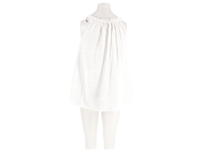 Autre Marque Top de algodón blanco COLLUSION XS - vista 6