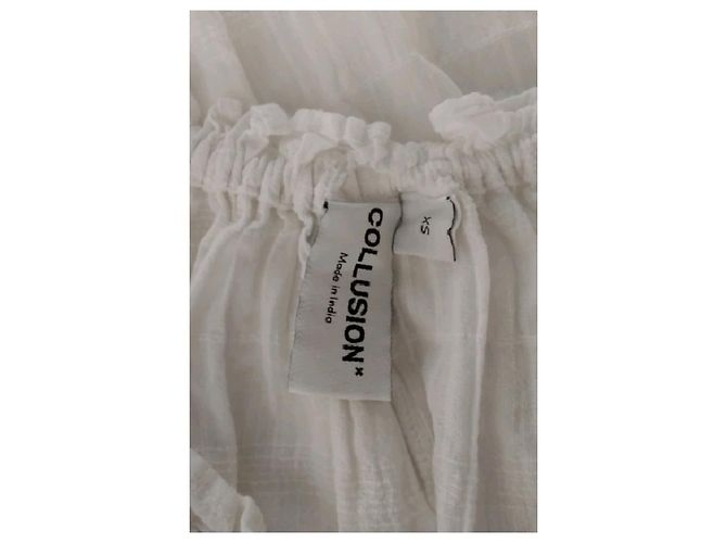 Autre Marque Top de algodón blanco COLLUSION XS - vista 7
