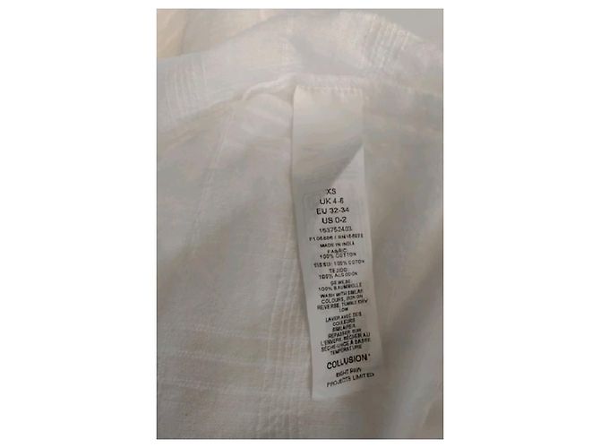 Autre Marque Top de algodón blanco COLLUSION XS - vista 8