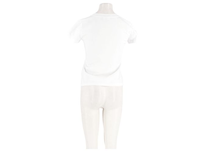 T-shirt de algodão branco Ganni Verde - vista 6