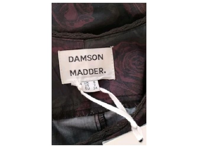 Autre Marque Damson Madder Kleid aus Baumwolle Grau Gemustert 34 FR - Ansicht 7