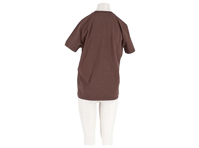 T-shirt Ganni marrone in cotone - vista 6