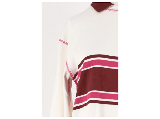 Autre Marque Polo in cotone bianco Damson Madder - vista 3