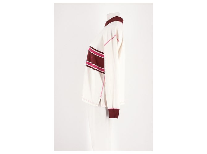 Autre Marque Polo in cotone bianco Damson Madder - vista 5