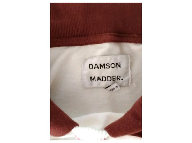 Autre Marque Polo in cotone bianco Damson Madder - vista 7
