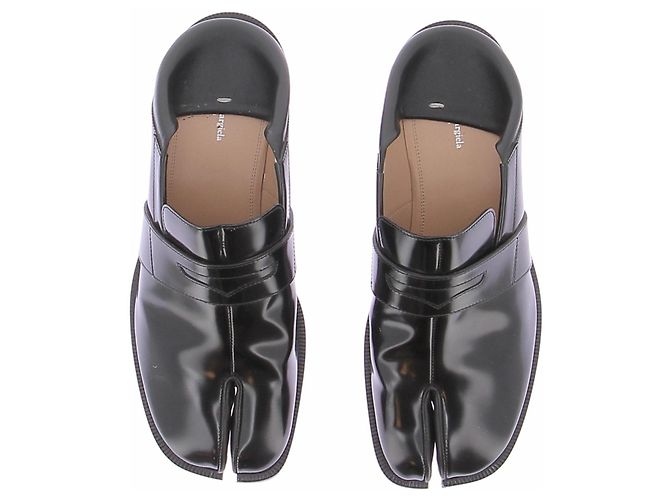 Maison Martin Margiela Mocasines Tabi de cuero Negro - vista 4