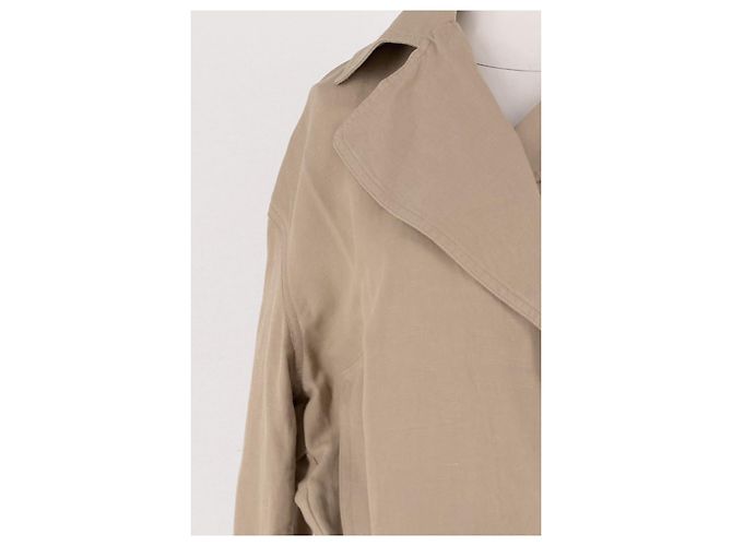 Autre Marque Giacca corta beige M&S in viscosa XS - vista 3