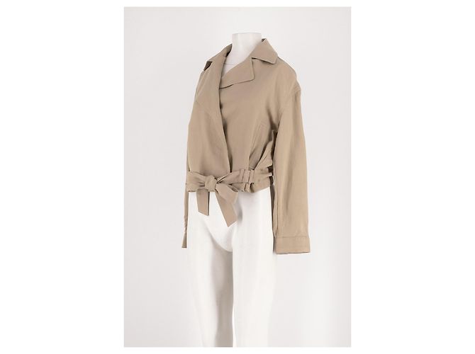 Autre Marque Giacca corta beige M&S in viscosa XS - vista 4