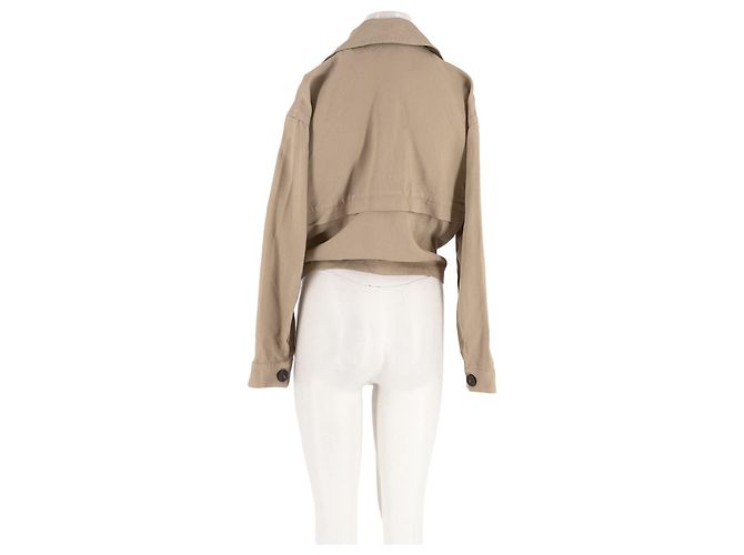 Autre Marque Giacca corta beige M&S in viscosa XS - vista 6