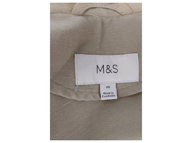 Autre Marque Giacca corta beige M&S in viscosa XS - vista 7
