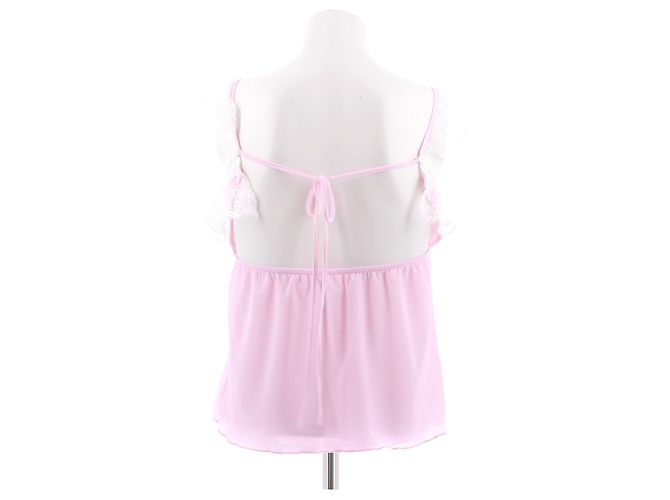 Autre Marque Top rosa con pizzo - vista 2
