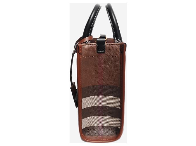 Burberry Mini cabas Freya marron - vue 3