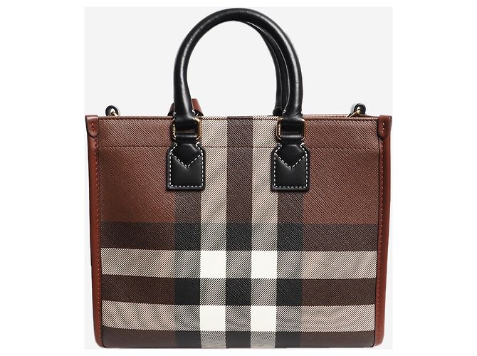 Burberry Mini cabas Freya marron - vue 4