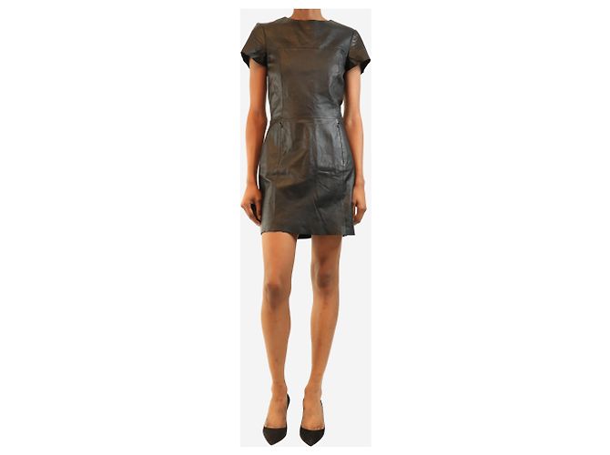 Autre Marque Kurzes Kleid aus schwarzem Leder - size S - Ansicht 3