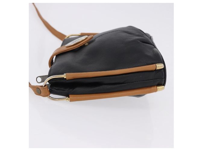 Autre Marque SAINT LAURENT Shoulder Bag Leather Black Gold - vista 4