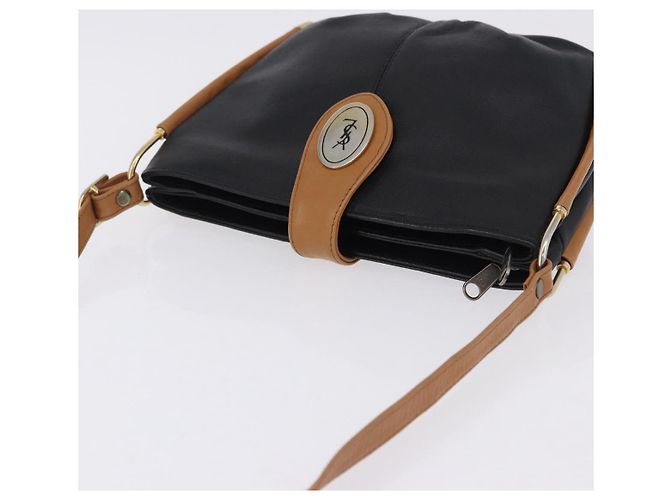Autre Marque SAINT LAURENT Shoulder Bag Leather Black Gold - vista 6