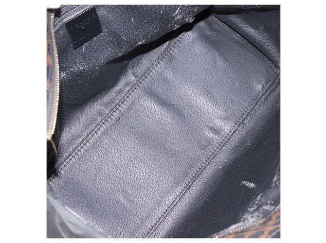 Céline CELINE Macadam Hand Bag PVC Leather Black Gold Tone - vista 10