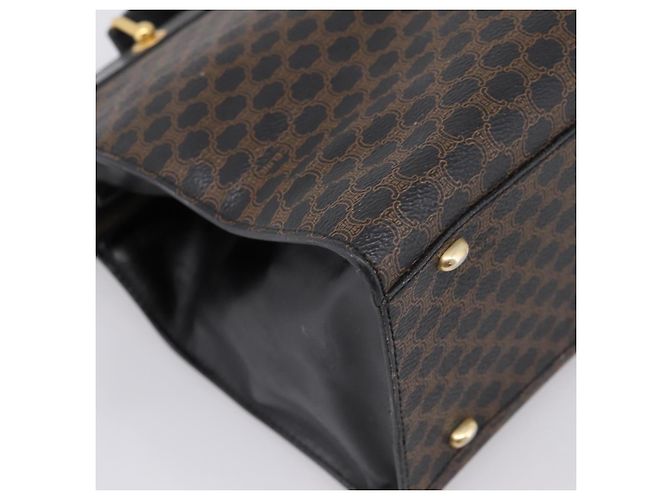 Céline CELINE Macadam Hand Bag PVC Leather Black Gold Tone - vista 17