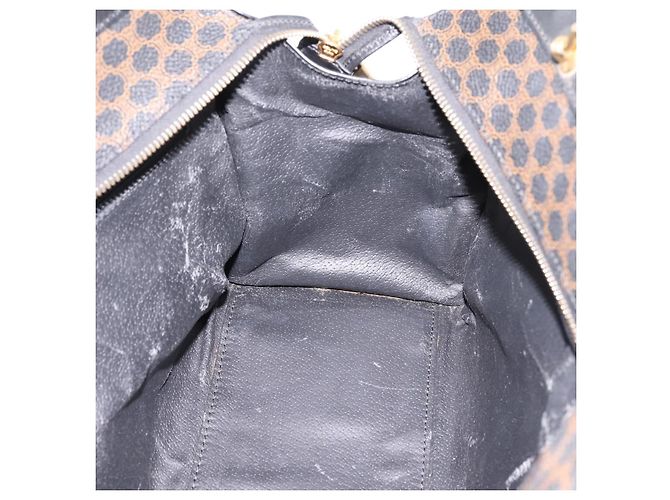 Céline CELINE Macadam Hand Bag PVC Leather Black Gold Tone - vista 19