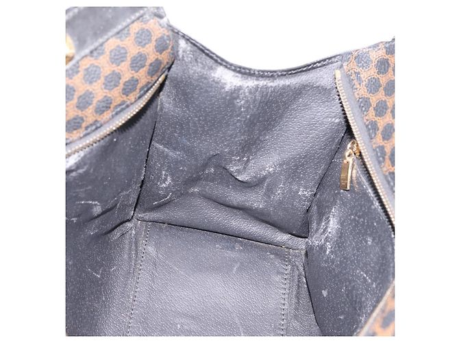 Céline CELINE Macadam Hand Bag PVC Leather Black Gold Tone - vista 20