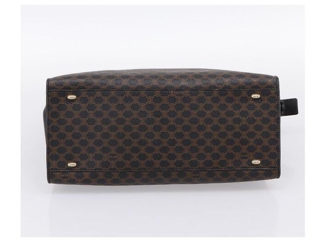Céline CELINE Macadam Hand Bag PVC Leather Black Gold Tone - vista 5