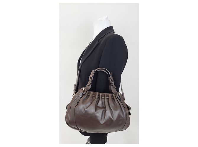 Borsa a mano Le Tanneur Mathilde in pelle marrone - vista 12