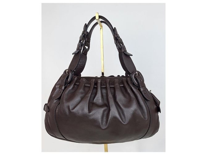 Borsa a mano Le Tanneur Mathilde in pelle marrone - vista 15