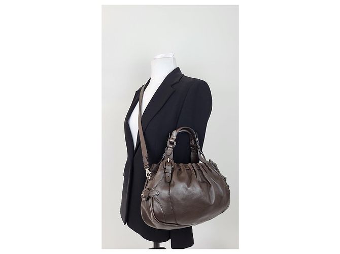 Borsa a mano Le Tanneur Mathilde in pelle marrone - vista 17