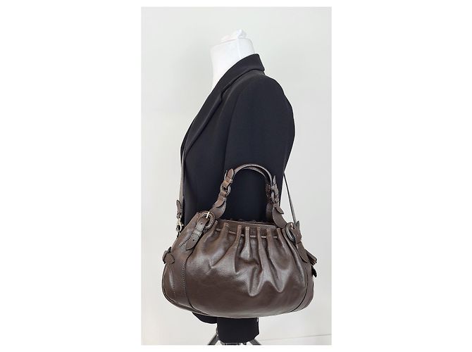 Borsa a mano Le Tanneur Mathilde in pelle marrone - vista 2