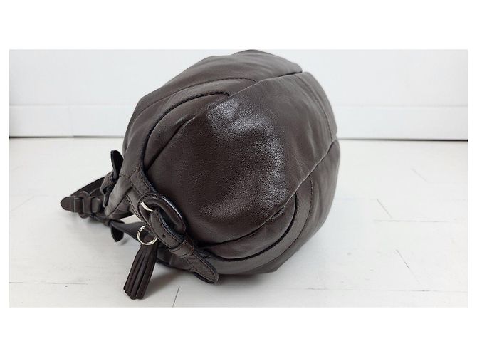 Borsa a mano Le Tanneur Mathilde in pelle marrone - vista 5