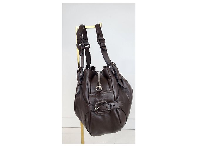 Borsa a mano Le Tanneur Mathilde in pelle marrone - vista 7