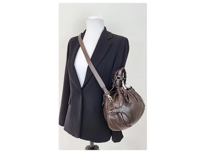 Borsa a mano Le Tanneur Mathilde in pelle marrone - vista 8