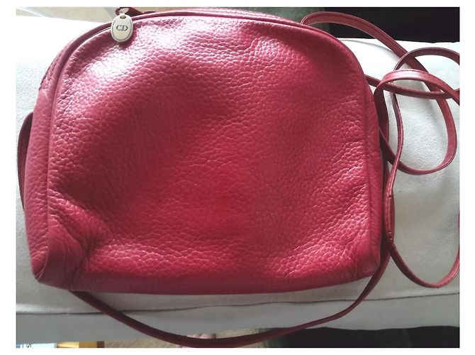 Christian Dior Borsa a Tracolla in Pelle Rossa Rosso - vista 9