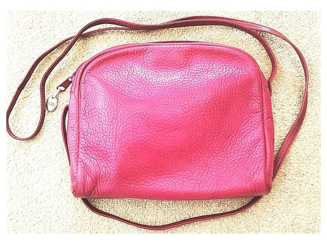 Christian Dior Borsa a Tracolla in Pelle Rossa Rosso - vista 4