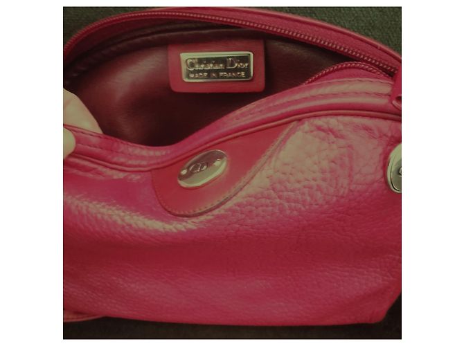 Christian Dior Borsa a Tracolla in Pelle Rossa Rosso - vista 5