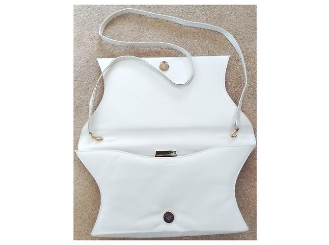 Borsa a mano Charles Jourdan Paris in pelle bianca Bianco - vista 3