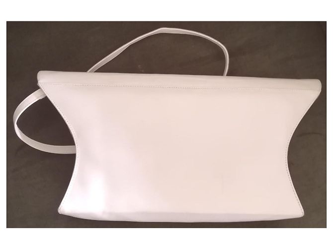 Sac à main Charles Jourdan Paris en cuir blanc - vue 9