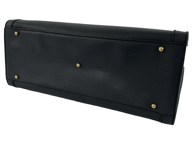 Bamboo Borsa a mano/Tote in pelle con bambù vintage GUCCI Blu navy - vista 8