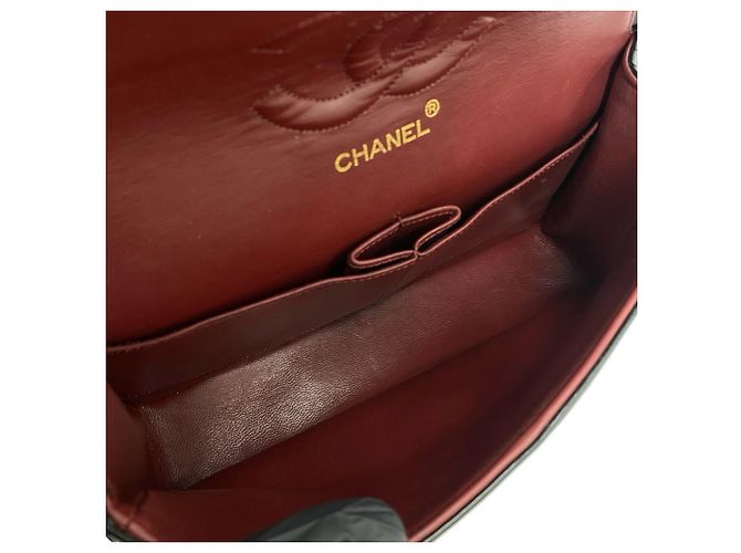 Chanel Vintage Matelassé Double Flap Schultertasche Schwarz - Ansicht 10