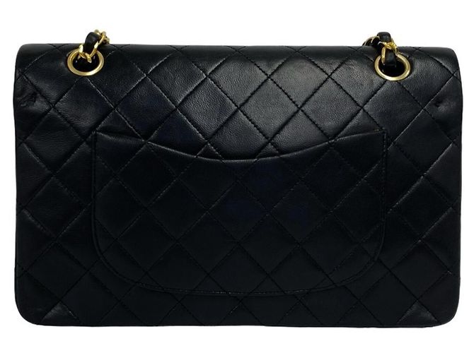 Chanel Vintage Matelassé Double Flap Schultertasche Schwarz - Ansicht 3