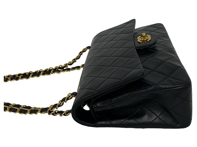 Chanel Vintage Matelassé Double Flap Schultertasche Schwarz - Ansicht 5