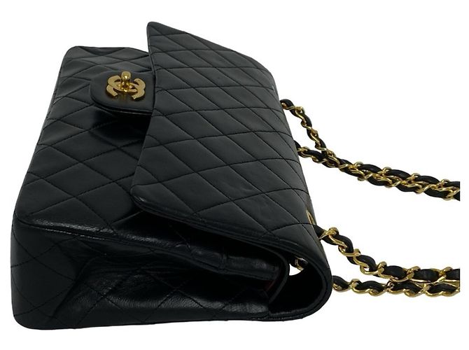 Chanel Vintage Matelassé Double Flap Schultertasche Schwarz - Ansicht 6