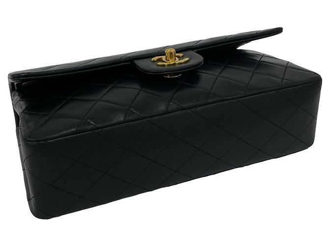 Chanel Vintage Matelassé Double Flap Schultertasche Schwarz - Ansicht 7