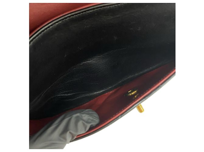 Chanel Vintage Matelassé Double Flap Schultertasche Schwarz - Ansicht 9