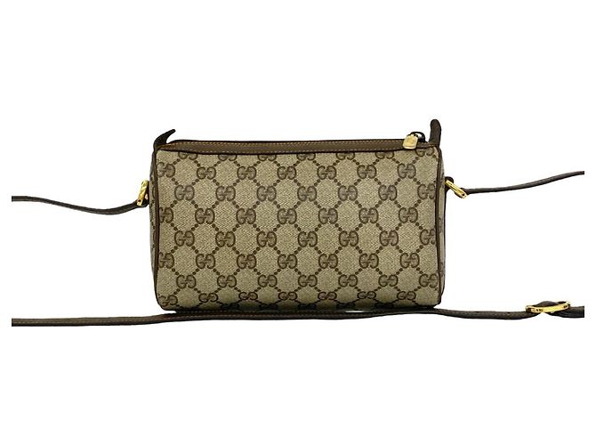 Gucci Old Gucci Sherry Line Mini Borsa a Tracolla in Pelle Marrone - vista 3