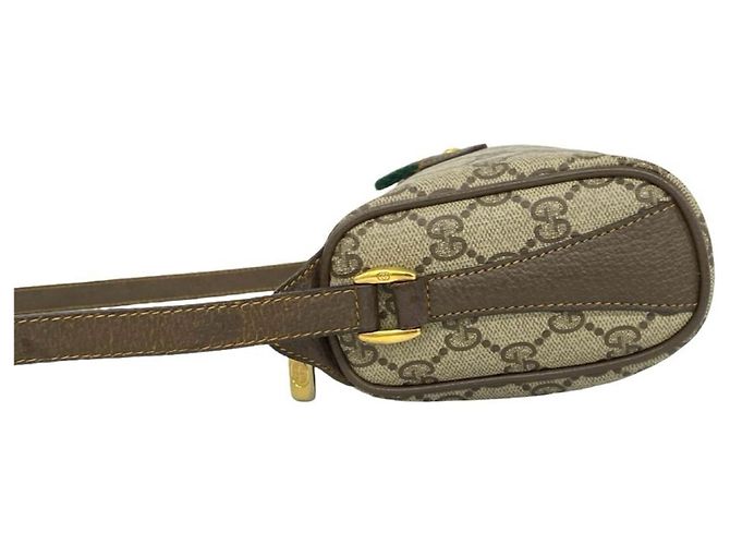 Gucci Old Gucci Sherry Line Mini Borsa a Tracolla in Pelle Marrone - vista 5
